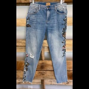 DRIFTWOOD JACKIE HIGHRISE EMBROIDERED JEANS SZ 31